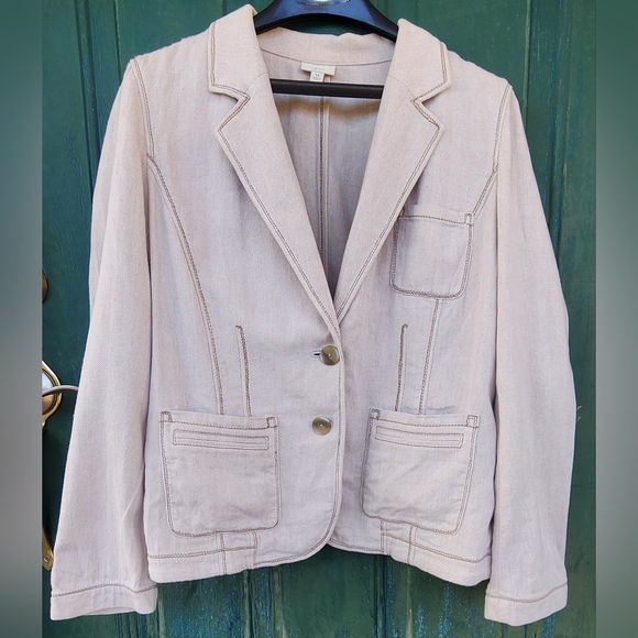J. Jill Cream Linen/Cotton Blazer!!! - Picture 12 of 12